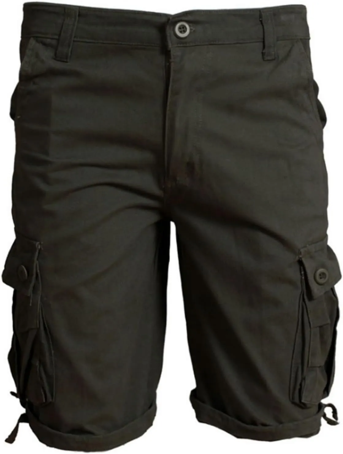 Cargo Shorts for Men Stretch Waist Classic Fit Workwear Multi Pockets Knee Length Outdoor Hiking Solid Runningshorts