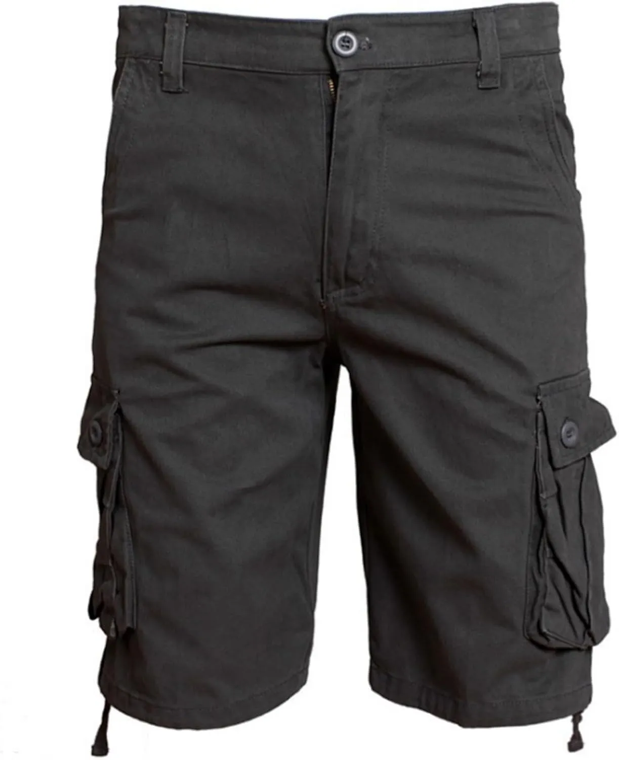 Cargo Shorts for Men Stretch Waist Classic Fit Workwear Multi Pockets Knee Length Outdoor Hiking Solid Runningshorts