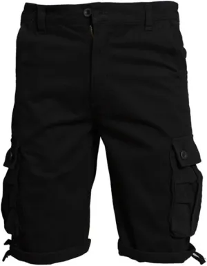 Cargo Shorts for Men Stretch Waist Classic Fit Workwear Multi Pockets Knee Length Outdoor Hiking Solid Runningshorts