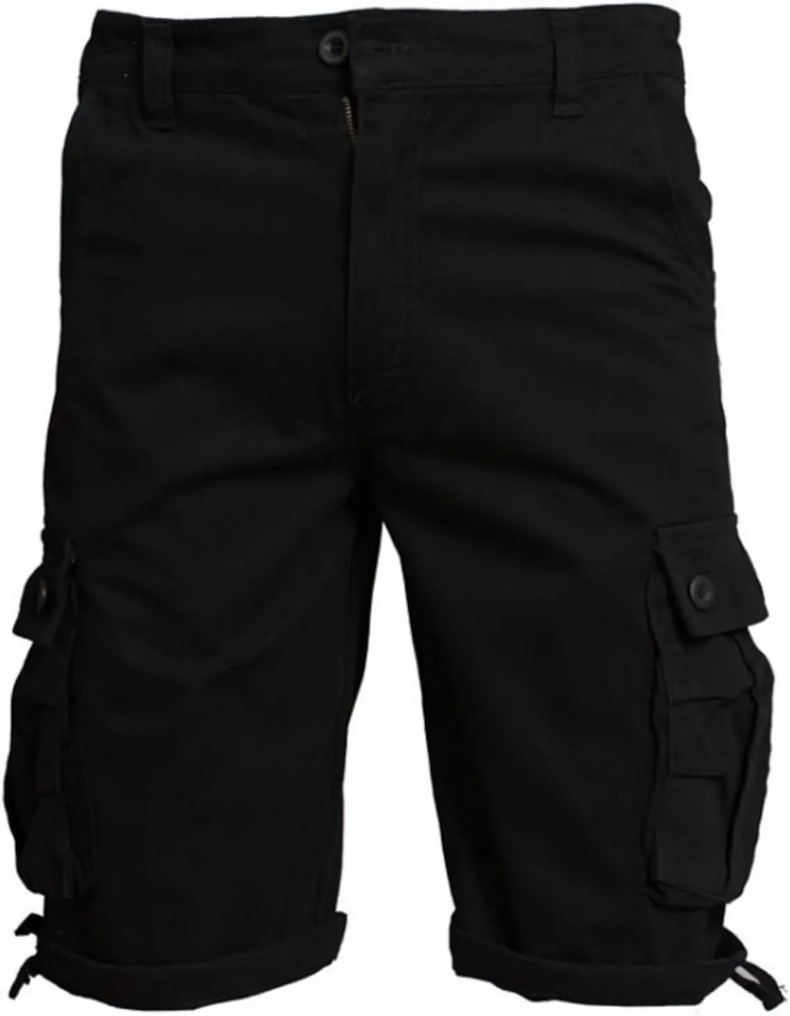 Cargo Shorts for Men Stretch Waist Classic Fit Workwear Multi Pockets Knee Length Outdoor Hiking Solid Runningshorts