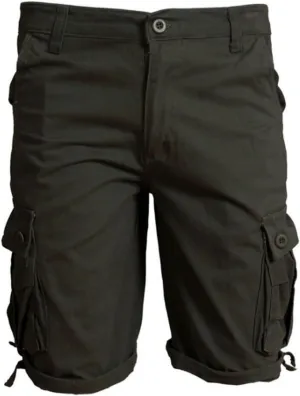 Cargo Shorts for Men Stretch Waist Classic Fit Workwear Multi Pockets Knee Length Outdoor Hiking Solid Runningshorts
