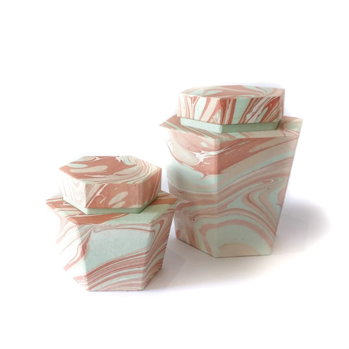 Hexagon Jar Blush Mint