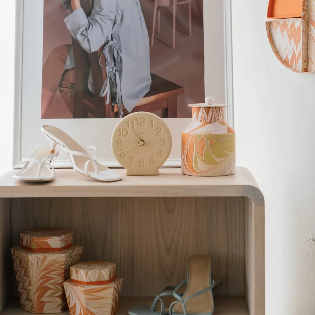 Hexagon Jar Orange