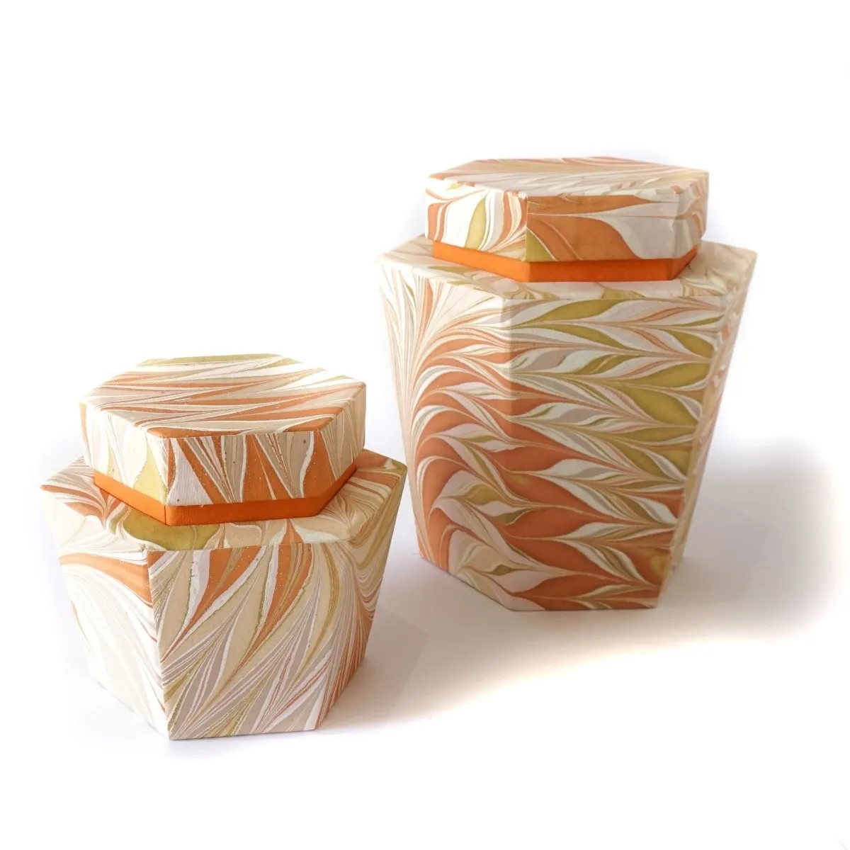 Hexagon Jar Orange