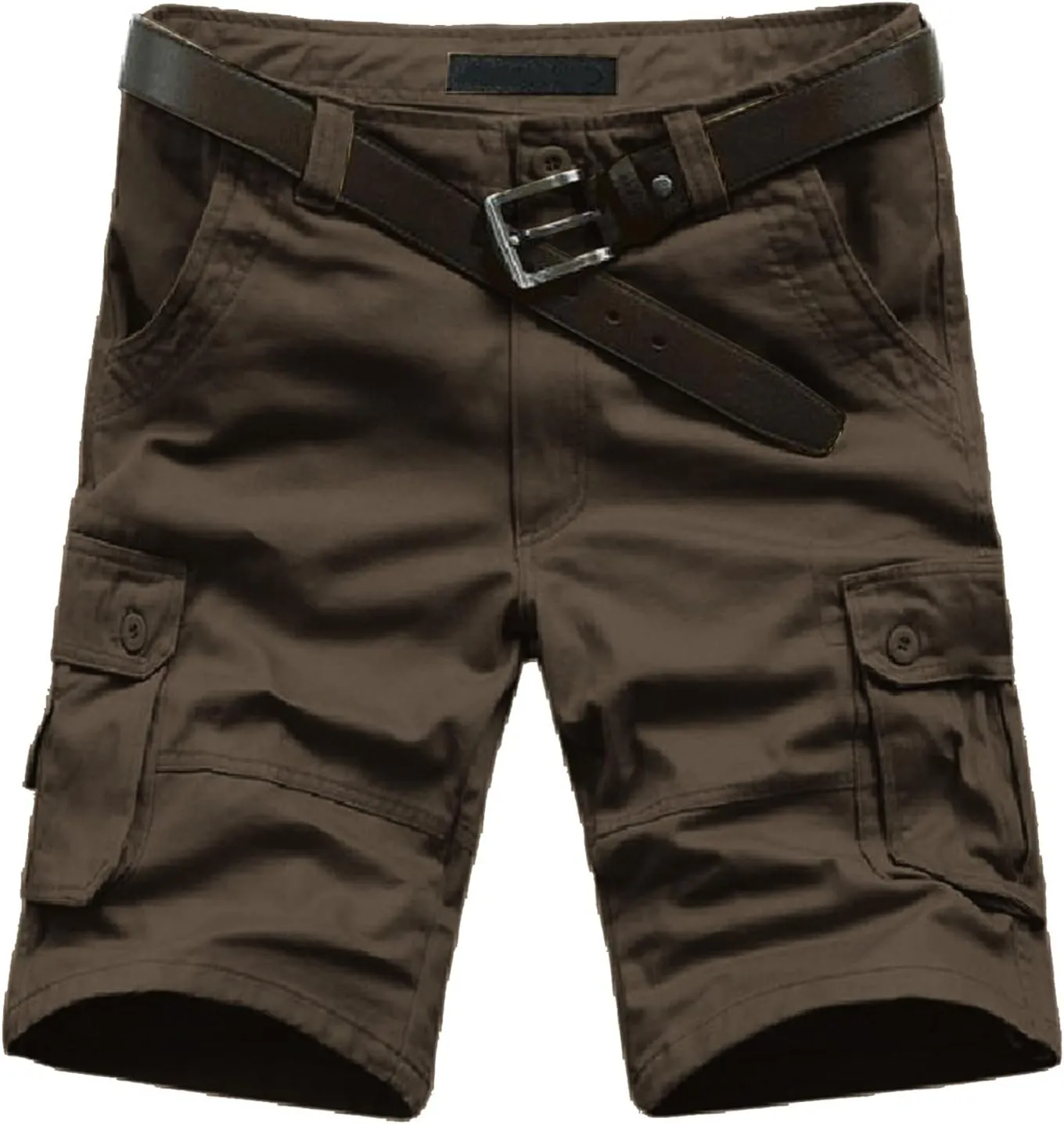 LCMTWX Men's Cargo Shorts Elastic Waistband Cotton Capri Shorts Relaxed Fit Summer Casual Shorts for Men Big and Tall