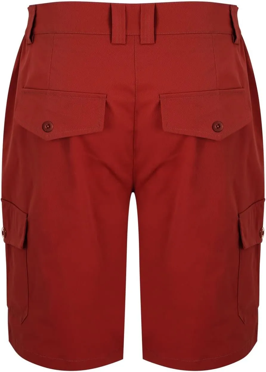 LCMTWX Mens Casual Shorts with Multiple Pockets for Comfort and Lightweight Twill Cotton Elastic Waist Men's Shorts Men Gym