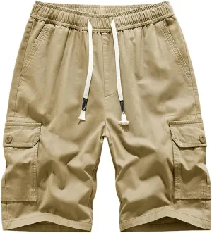 Men's Cargo Gym Shorts Athletic Utility Tactical Hiking Shorts Breathable Outdoor Work Shorts With Multi Pockets