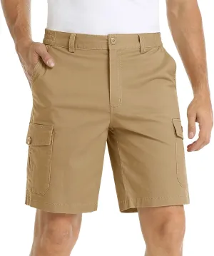 Men's Casual Twill Camo Cargo Shorts 2024 Cotton Drawstring Stretch Casual Summer Beach Short with Multi Pockets