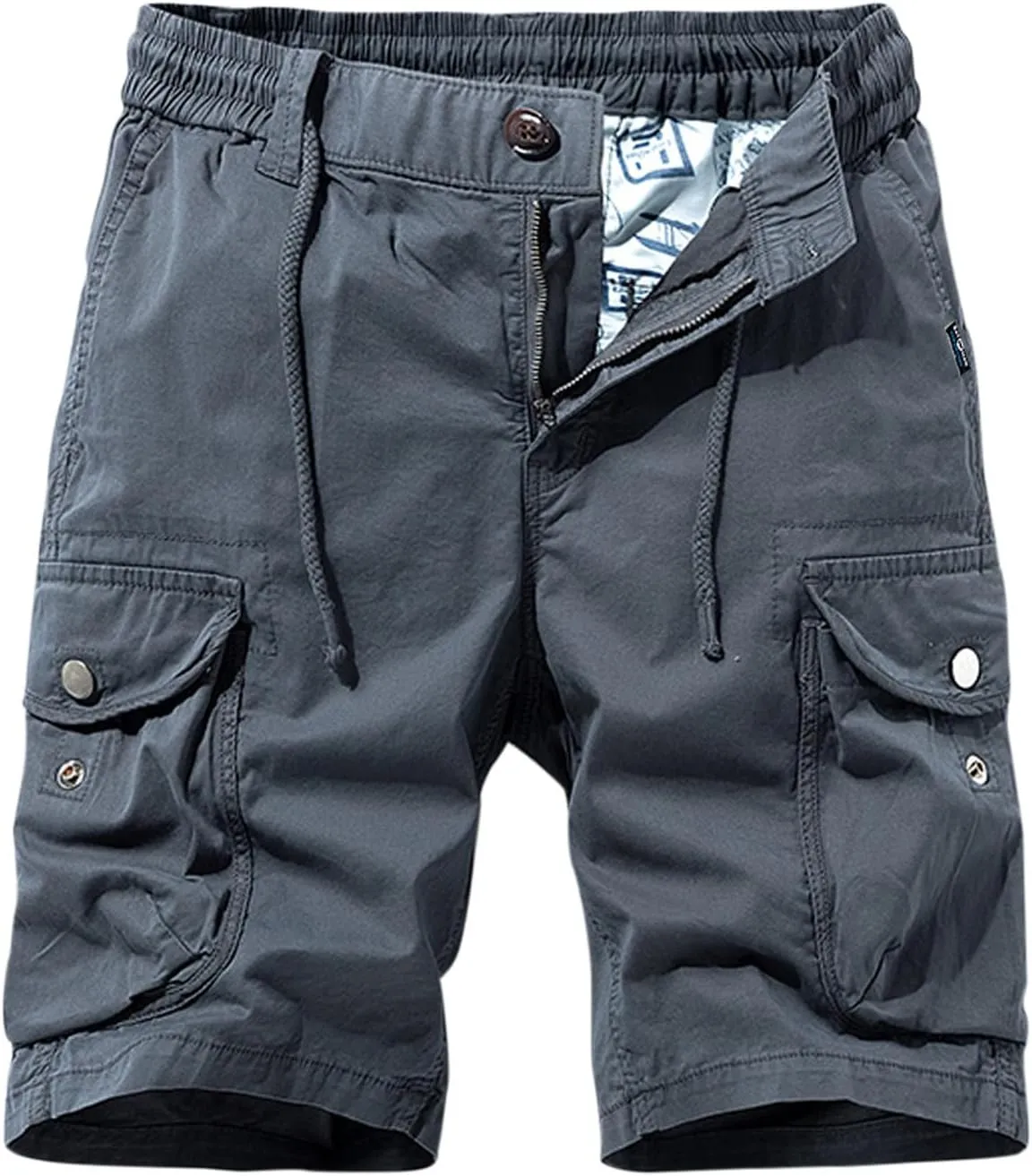 Men's Pants Cotton Beach Pants Drawstring Elastic Waist Shorts with Pockets Casual Baggy Classic Fit Lounge Shorts