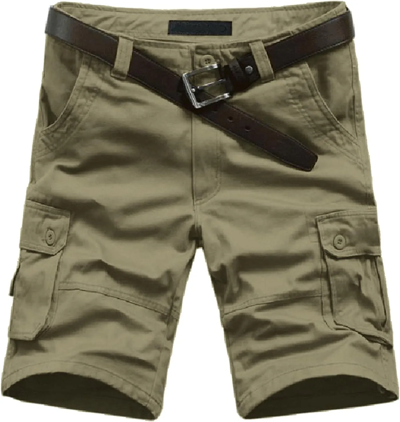 Mens Shorts Men's with Multi-pocket Overalls Leisure Fashion Solid Pants and Men's pants Mens Cargo Shorts Size 40