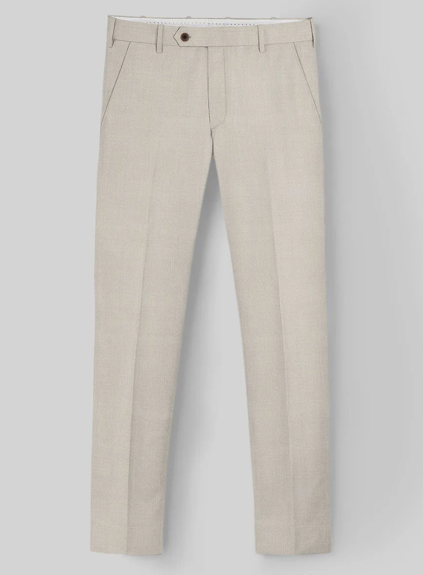 Napolean Muted Beige Wool Pants